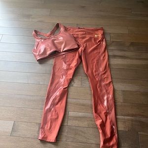 Nike 2 pc set Deep red copper colour